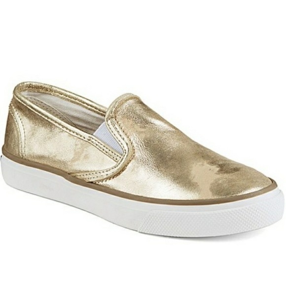 sperry metallic slip on